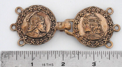 Arthurian Style Solid Bronze Cloak Clasp