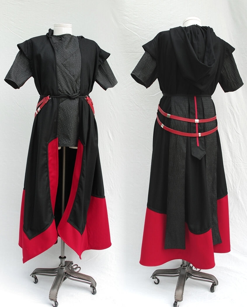 Custom Sith Style Outfit with Red Leather Belting