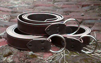 Brown Bridle Leather Ring Belts