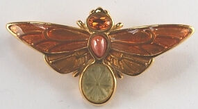Golden Moth Style Vintage Brooch