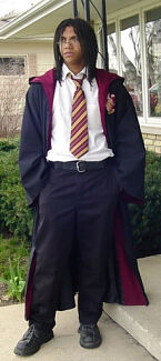 Burgundy and Black Wizard School Robe