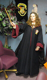 Gryphondoor Style Burgundy and Black Wizard School Robe