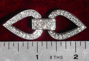 Hearts and Bar Rhinestone Wedding Clasp