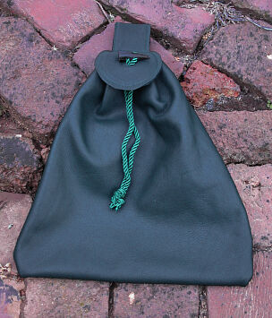 Hunter Green Leather Medieval Button Bag