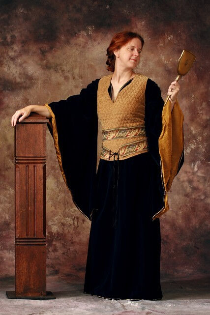 Maxfiield Parrish Inspired Blue Gown Ensemble