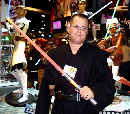 Adam at ComiCon in custom created Sith Ensemble Costume