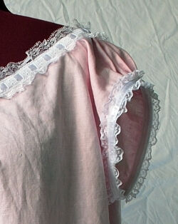 Plus Size Linen Cotton Chemise Cuff Detail