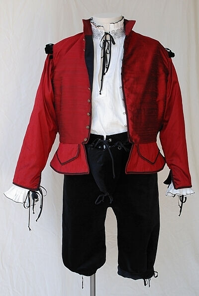 Black Cotton Velvet Breeches