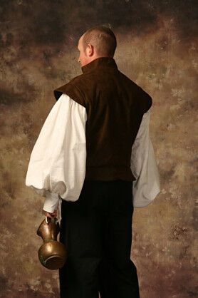 Faux Suede and Cotton Twill Renaissane Doublet