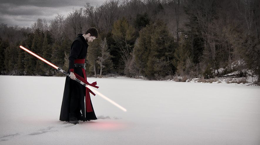 Rob Warren in his custom Sith outfit