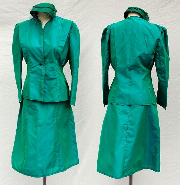 Shot Green Taffeta Outfit