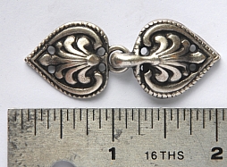 Silver Tone Romance Clasp