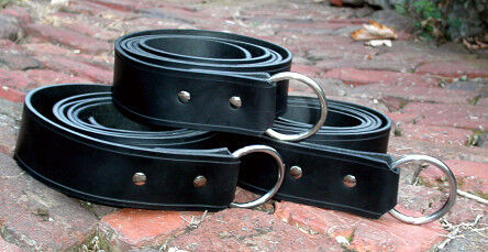 Black Leather Ring Belts