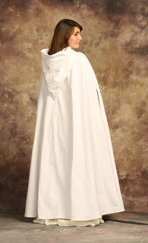 White Cotton Wedding Cloak