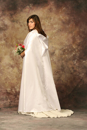 White Satin Wedding or Handfasting Cloak
