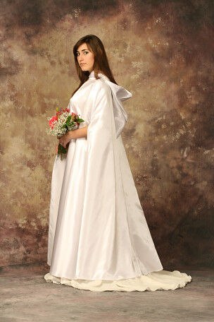 White Satin Wedding or Handfasting Cloak