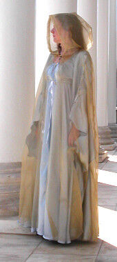 Gold Crystal Organza Cloak