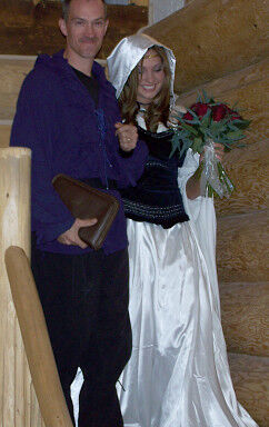 Kristin in her Shieldmaiden Outfit