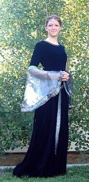 Sapphire Velveteen Arwen Inpired Dress