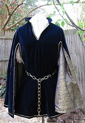 Sapphire Velveteen Cloak Tunic