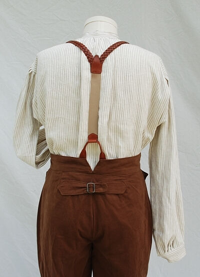 Tan and Cream Linen Shirt