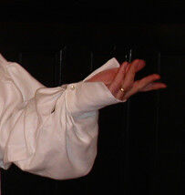 Men's White Linen Pirate Shirt Cuff Detail
